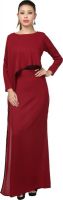 Threesome Women's Maxi Maroon Dress