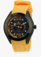 Titan Orange/Black Analog Watch