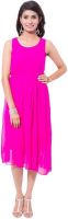 Viba London Women's Gathered Pink Dress