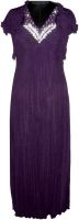 Vogue4all Women's Empire Waist Purple Dress