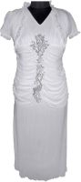 Vogue4all Women's Empire Waist White Dress