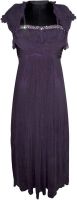 Vogue4all Women's Empire Waist Purple Dress