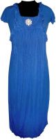 Vogue4all Women's Empire Waist Blue Dress