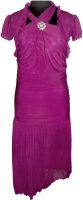 Vogue4all Women's Empire Waist Purple Dress