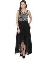 Western Route Women's A-line Black Dress
