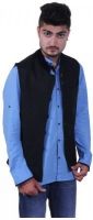 Austrich Sleeveless Solid Men's Linen Jacket