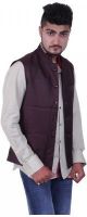 Austrich Sleeveless Solid Men's Linen Jacket