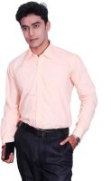Cotton King Men's Solid Formal Pink Shirt