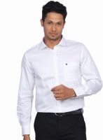 D'INDIAN CLUB Men's Printed Formal White Shirt