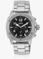 Fossil Fs4926 Silver/Black Analog Watch