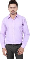 Hancock Men's Solid Formal Purple Shirt