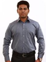 Iconic Men's Solid Formal Grey Shirt