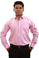 Iconic Men's Solid Formal Pink Shirt