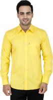 LEAF Men's Solid Formal Yellow Shirt