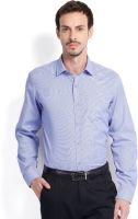 Mark Taylor Men's Checkered Formal Blue Shirt