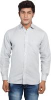 Nauhwar Men's Solid Formal Linen Grey Shirt
