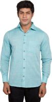 Nauhwar Men's Solid Formal Green Shirt