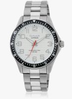 Omax Ss-124 Silver/White Analog Watch
