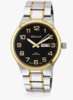 Omax Ss-501 Silver/Black Analog Watch