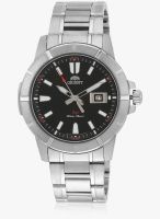 Orient Sune9005b0 Silver/Black Analog Watch