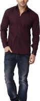 Rv Collection Men's Solid Formal Maroon Shirt
