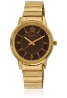 Sonata Nc7097Ym01-Sdb654 Golden/Brown Analog Watch