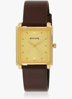 Sonata Ng7053yl02 Brown/Champagne Analog Watch