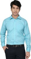 Spaky Men's Solid Formal Blue Shirt