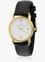 Titan Ne1445Yl01 Black/White Analog Watch