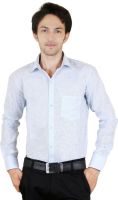 Zrestha Men's Solid Formal Blue Shirt