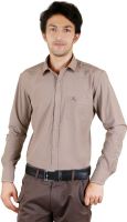 Zrestha Men's Solid Formal Brown Shirt