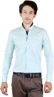 Zrestha Men's Solid Formal Green Shirt