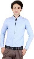 Zrestha Men's Solid Formal Blue Shirt