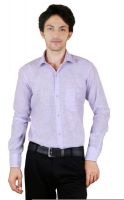 Zrestha Men's Solid Formal Purple Shirt