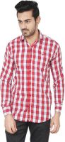 Zuricch Men's Checkered Formal Red, White Shirt