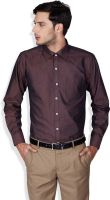 Arihant Men's Solid Formal Brown Shirt