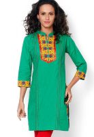 Bitterlime Green Printed Kurtis