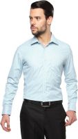 British Club Men's Striped Formal Green, White Shirt