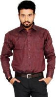 Indian Weller Men's Woven Formal Brown Shirt