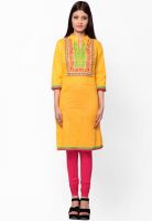 Kurti'S Yellow Printed Kurtis