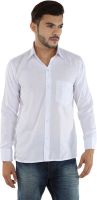 PSK Men's Solid Formal White Shirt