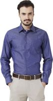 Peter England Men's Solid Formal Blue Shirt