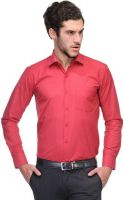 Qpark Men's Solid Formal Red Shirt Qpark Men's Solid Formal Red Shirt