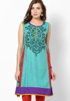 Span Green Printed Kurtis