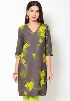 W Grey Printed Kurtis