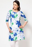 W White Printed Kurtis