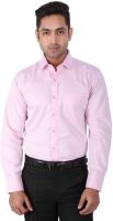 Warewell Men's Printed Formal Pink Shirt