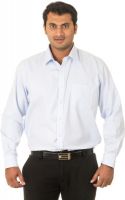 West Vogue Men's Solid Formal Blue Shirt