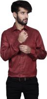 Yorkshire Men's Solid Formal Maroon Shirt