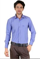 Zrestha Men's Solid Formal Blue Shirt